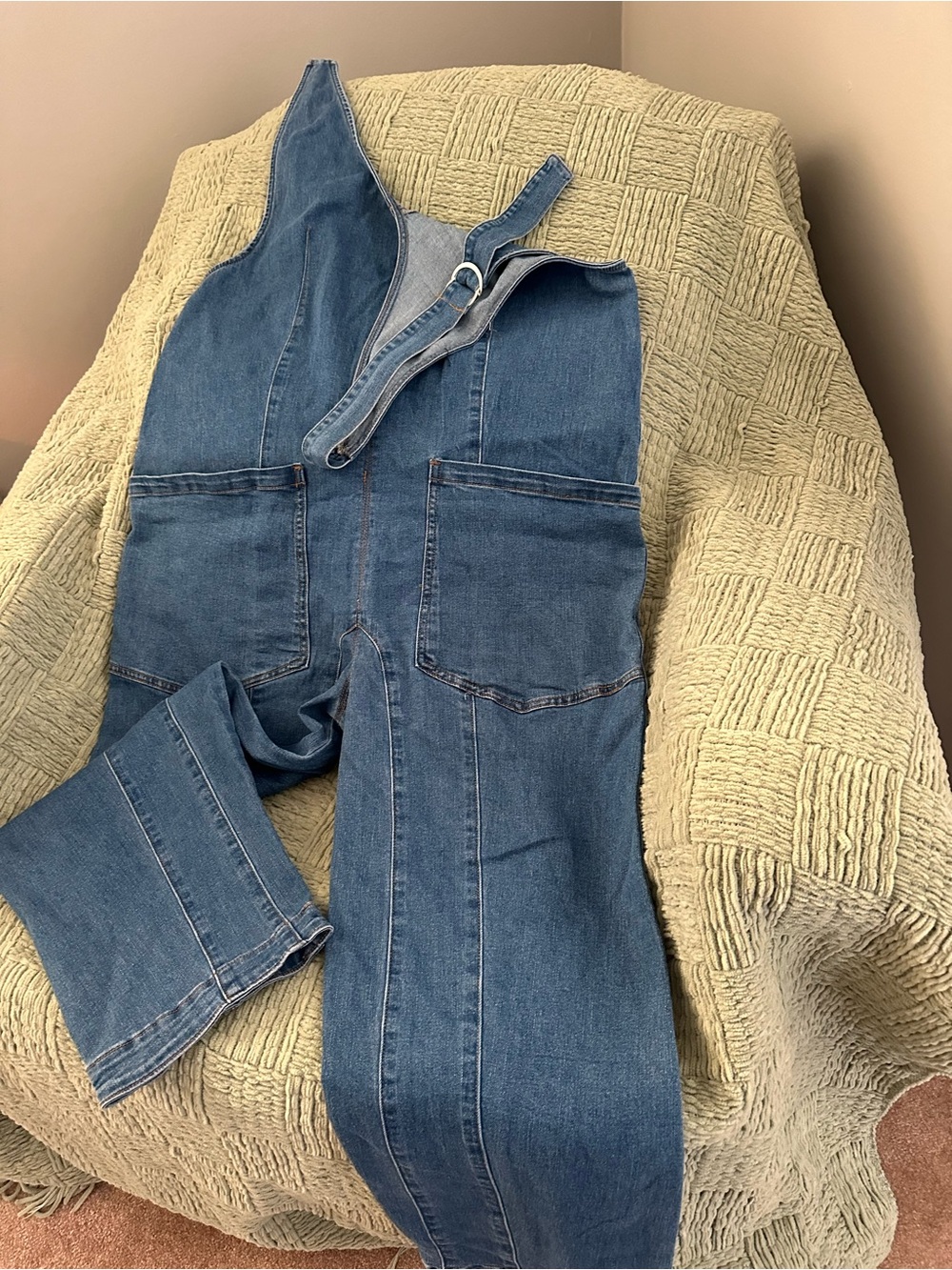 eesome Blue Denim Overall Jumpsuit - Picture 2 of 6